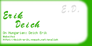 erik deich business card